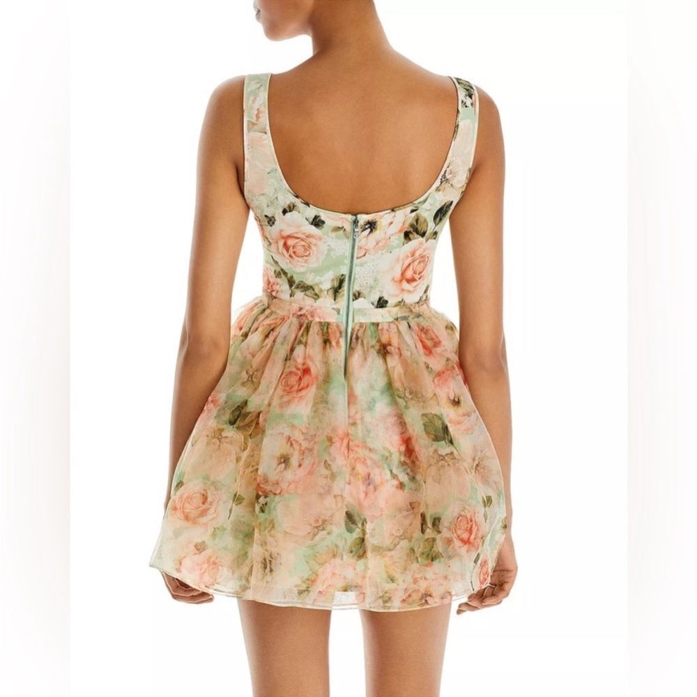 NWT Alice + Olivia Chara Sleeveless Scoop Neck Mini Morningside Floral $495 - Picture 4 of 9